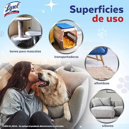 Lysol® Pet Solutions Spray Desinfectante Antibacterial para Superficies y eliminador de olores 425 g