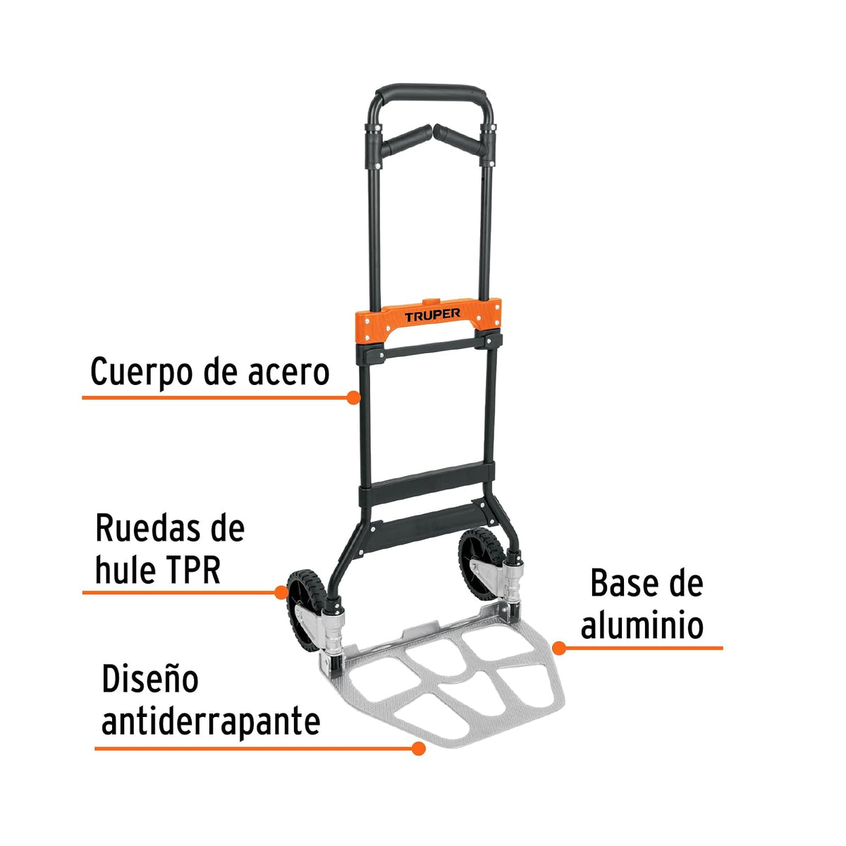 Truper DIA-170, Diablo de Carga Plegable Mango abatible 170 kg