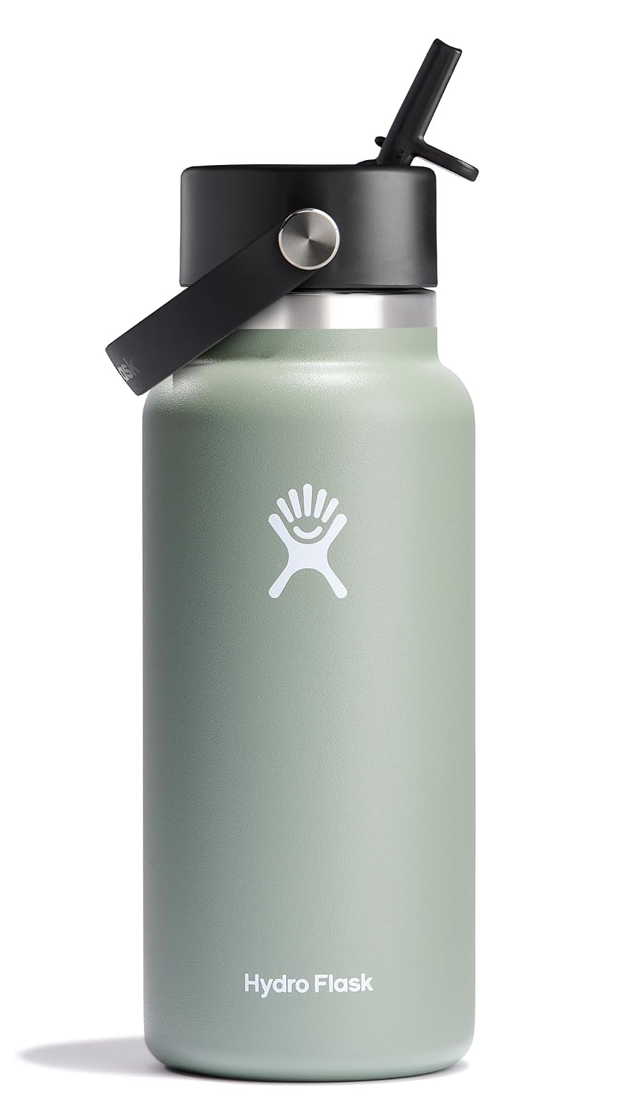 Hydro Flask Botella con Tapa de Popote Flexible, Acero Inoxidable - 32 onzas - Agave