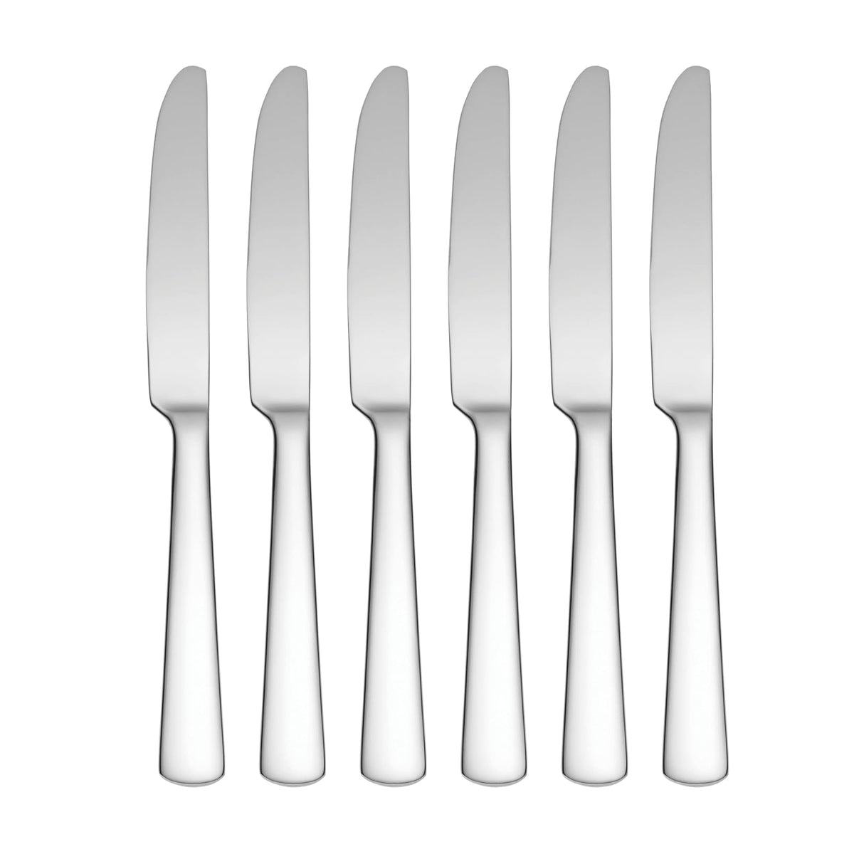 Oneida Aptitude Everyday Cubiertos de Acero Inoxidable - Juego de 6 cuchillos de cena, acero