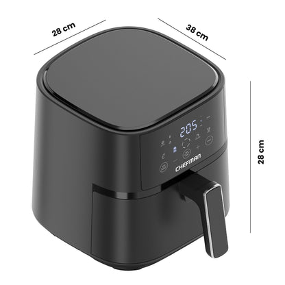 Chefman | Freidora de Aire Digital de 5.7 Litros de capacidad | TurboFry | Control Digital de un solo Toque