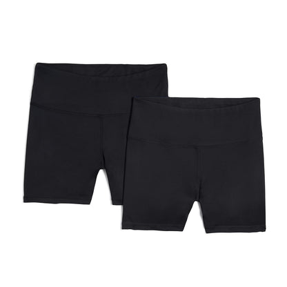 Jockey Paquete de 2 Pantalones Cortos de Cintura Alta para Bicicleta Pantalones Cortos Informales para Mujer