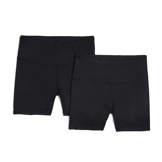Jockey Paquete de 2 Pantalones Cortos de Cintura Alta para Bicicleta Pantalones Cortos Informales para Mujer