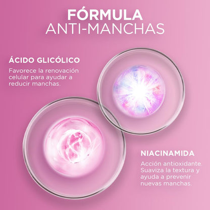 L'Oréal Paris crema noche antimanchas Glycolic Bright, 50ml - Gel crema facial con Acido Glicólico y Niacinamida que reduce todo tipo de manchas, Textura ligera y de rápida absorción.
