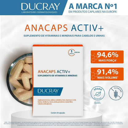 Ducray Anacaps Activ+, 30 ct.
