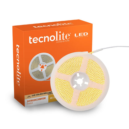 Tira LED Tecnolite 5 Metros 24W - Luz Cálida
