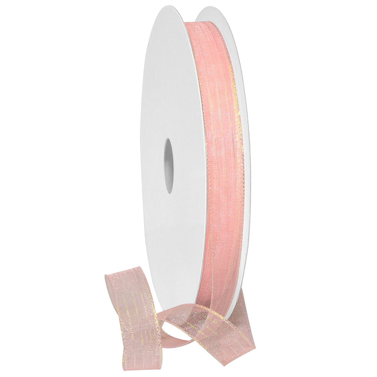 Morex Ribbon 1401.03/50-409 Harmony Ribbon, Metallic, 5/8 inch by 50 yd, Coral, Item 1401.03/50-409,Coral - Coral - 5 - 8" x 50 yd