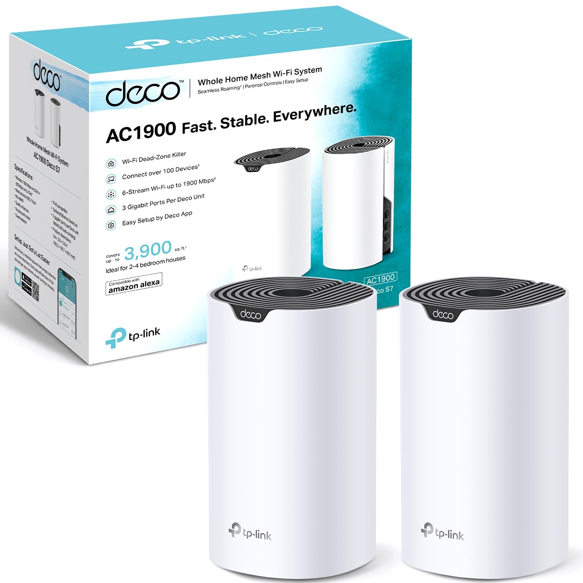 TP-Link Deco Sistema de Red Mesh Wi-Fi para el Hogar - Deco S7 - Wifi-5 - 2-Pack