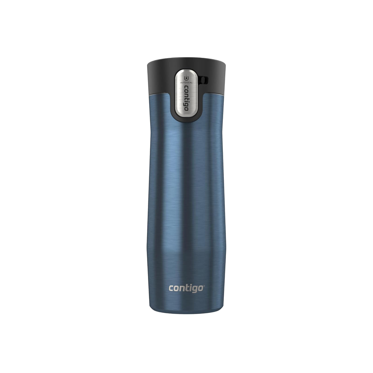 Contigo Vaso Térmico West Loop, Acero Inoxidable, Antiderrames - Azul Metalizado - 0.6 Litros - West Loop 3.0