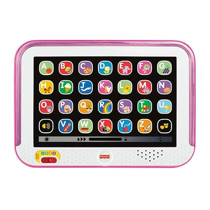 Fisher-Price Ríe y Aprende Juguete para Bebés Tablet De Aprendizaje Crece Conmigo Rosa