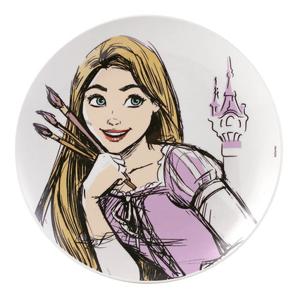 FunKids 2415-3570 Vajilla Familiar Porcelana, Colección Princesas Disney, Diseño Cenicienta, Bella, Rapunzel y Ariel, Vajilla 12 piezas, para 4 personas, Multicolor