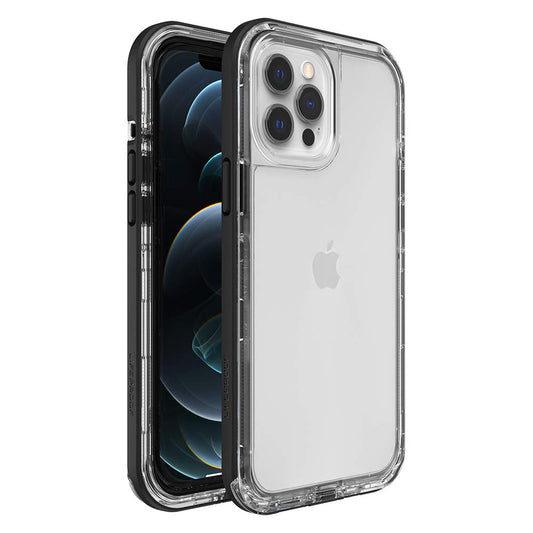 LifeProof Next Series - Funda para iPhone 12 Pro MAX, Vidrio Negro (Transparente/Negro)