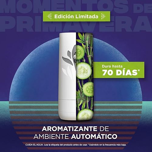 Air Wick Freshmatic Aromatizante Automático, Bambú y Pepino, 2 repuestos de 250 ml c/u