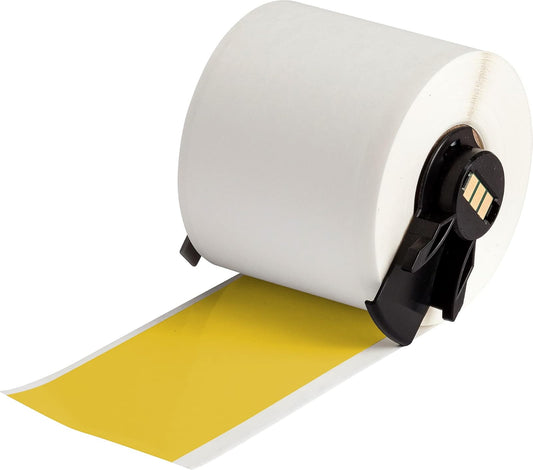 Brady Cinta adhesiva permanente de vinilo para todo tipo de clima para impresoras M610, M611, M710, BMP61 y BMP71, 2 pulgadas x 50 pies, amarilla. M6C-2000-595-YL