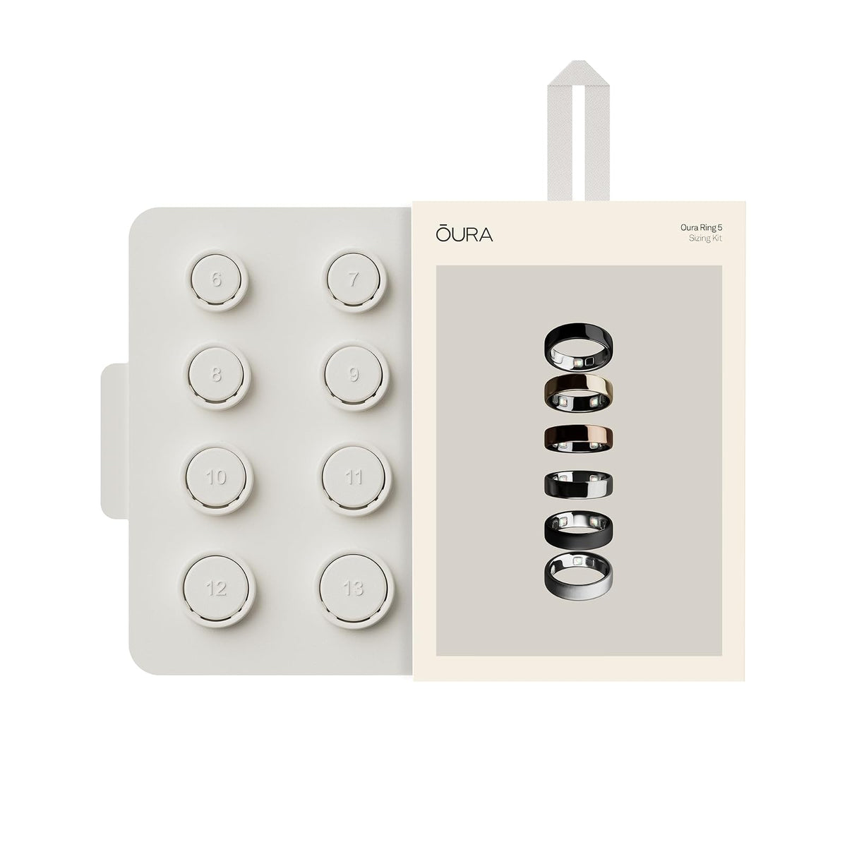 Kit de 5 tallas Oura Ring – Tamaño antes de comprar Anillo Oura 5 – Tamaño único, no estándar – Recibe crédito de por compra de Anillo Oura 5