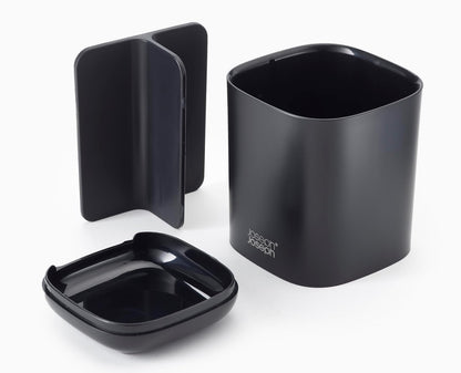 Joseph Joseph Easy-Store - Soporte para Cepillo para Polvo de Dientes, Almacenamiento de baño, Compacto, Negro Mate