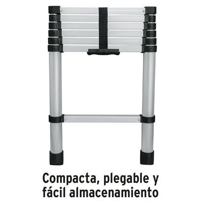 Truper ESTE-213 Escalera telescópica,13 peldaños, Tipo II, Capacidad 102kg