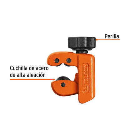 Truper COT-30E, Cortador de tubo de cobre, hasta 1-1/8"(30 mm)
