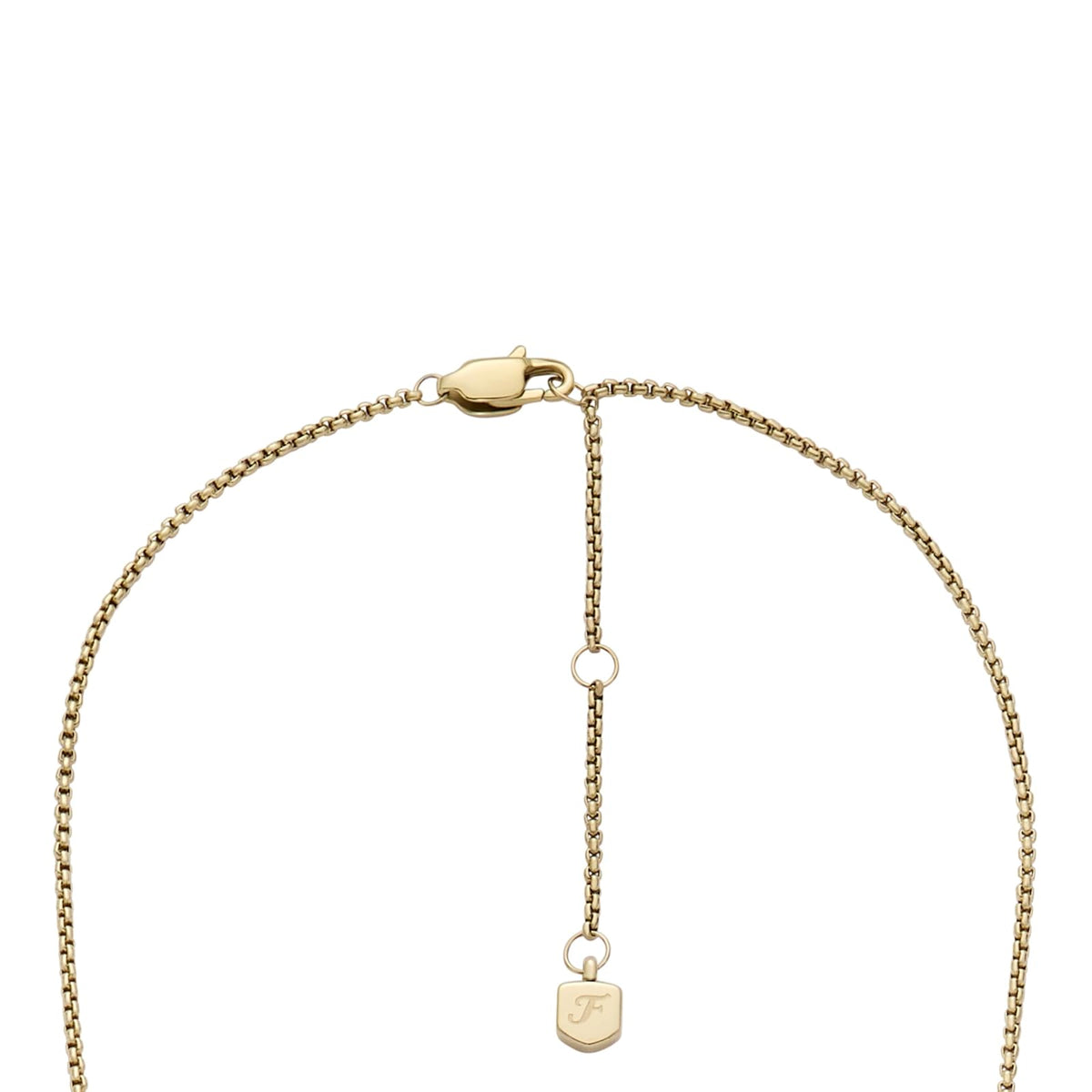 Fossil - Collar de Cadena con Colgante de Acero Inoxidable para Mujer