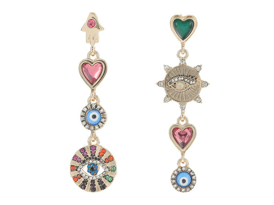 Betsey Johnson - arete lineales para mujer