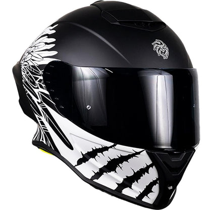 KOV Casco Buster Liberty Negro Mate Integral para Moto Deportivo AERODINAMICO Certificado Dot