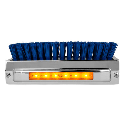 Grand General - cubeta de Aluminio Chapado en Cromo con Cepillo para Polvo y Barra de luz LED, Ámbar/Transparente
