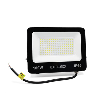 Reflector Winled WRE-014 Slim LED 100W SMD, 12,250 Lúmenes, Blanco Frío 6500K, IP65 Ideal para Exteriores e Interiores, 120° Angulo de Apertura, Aluminio + Vidrio, Protección a Picos de Voltaje