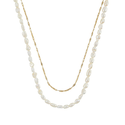 Fossil Ellis Toi Et Moi - Collar de latón dorado para mujer
