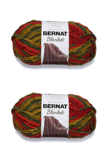Bernat Blanket Estambre Chenille Súper Voluminoso, Paquete de 2 - Paquete de 2 - Cosecha