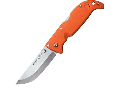 Cold Steel Finn Wolf AUS8A - Cuchillo Plegable de Caza con Mango de Color Naranja de 11 cm, AUS8A