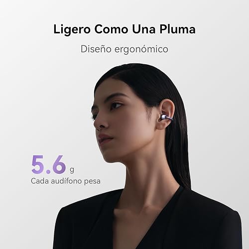 HUAWEI FreeClip, Audífono Inalámbricos, iOS y Android, Oro Rosa | Diseño estético Innovador, hasta 36h de Batería, Cancelación de Ruido en Llamadas por IA, Resistencia IP54