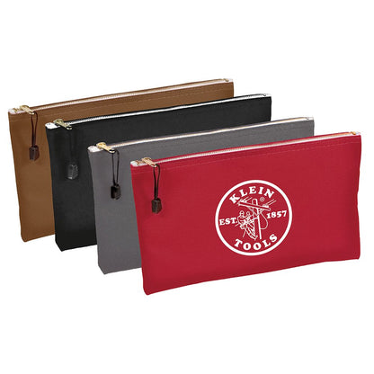 Klein Tools Bolsa de Herramientas de Doble Compartimento - 4 paquetes - Rojo, Gris, Negro, Marrón
