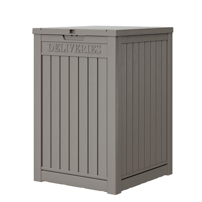 LHBGO Caja de Entrega para Exteriores 48 Galones con Cierre - Gris - 48 Gallon
