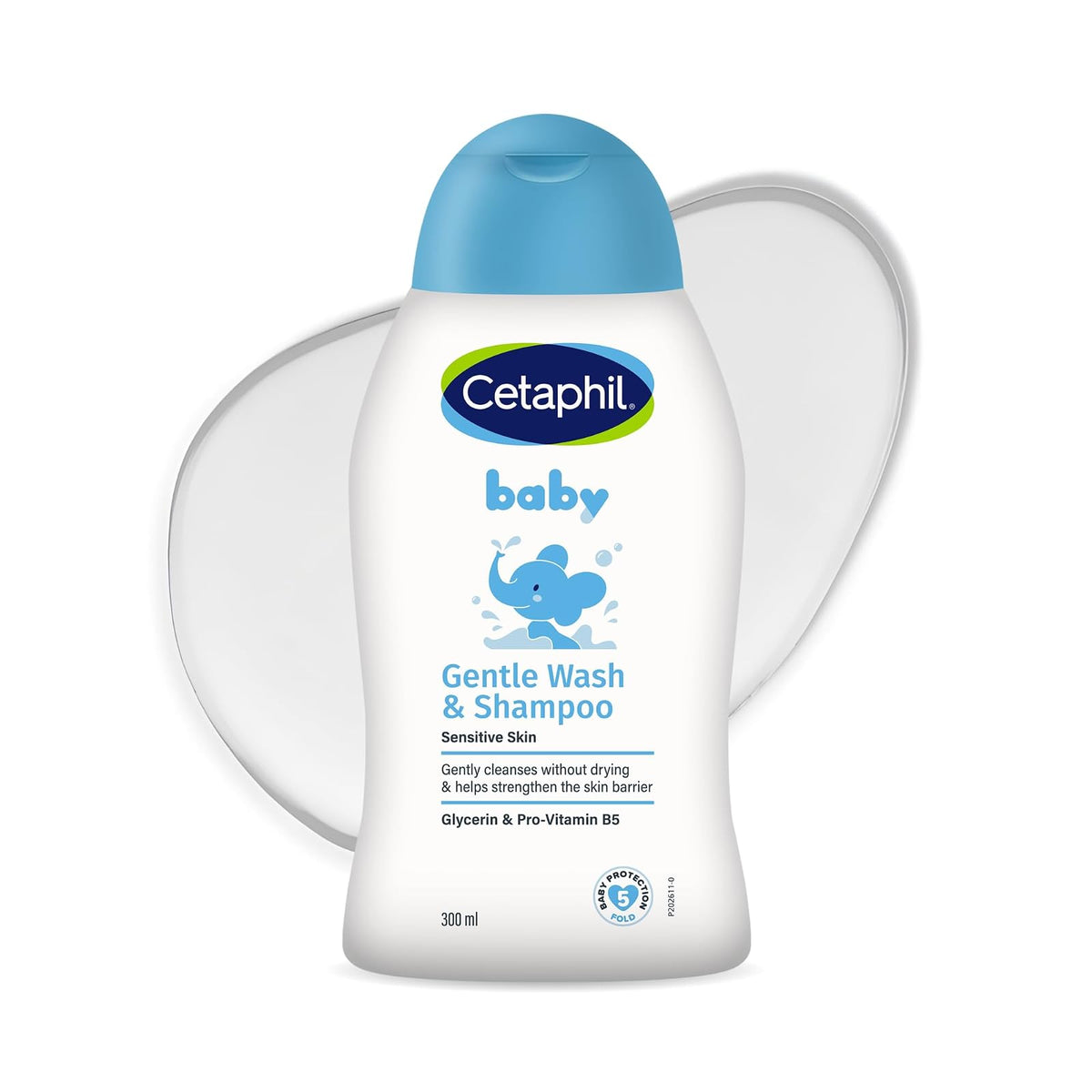 Cetaphil Baby Baño Líquido Rostro Cuerpo Cabello Bebés Piel Sensible 300 ml | Con glicerina y pantenol, limpia sin resecar, ayuda a nutrir, pH y fórmula sin lágrimas desde recién nacido.
