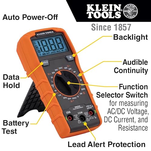 KLEIN TOOLS MM325 | Multímetro Digital | 600 V | Rango Manual | CAT III
