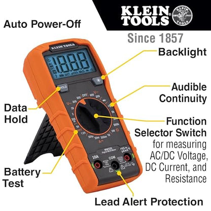 KLEIN TOOLS MM325 | Multímetro Digital | 600 V | Rango Manual | CAT III