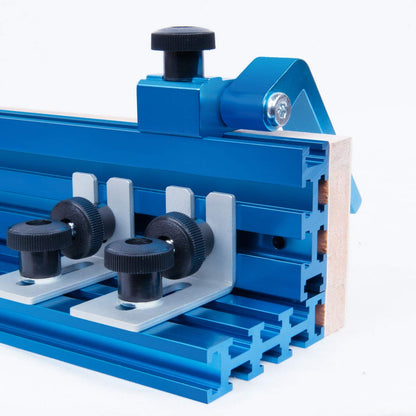 POWERTEC 71488 - Valla multipista en T con medición láser de derecha a izquierda, 3 pulgadas de alto x 24 pulgadas de largo