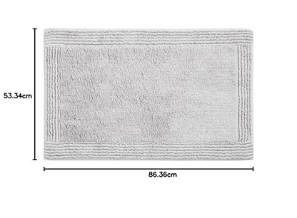 Madison Park Splendor - Alfombra de baño Reversible 100% algodón, 3000 g/m², Lujosa Alfombra de baño de Felpa de Pelo Medio, Absorbente, de Secado rápido, decoración de Ducha, 21 x 34 Pulgadas, Color
