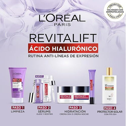 L'Oréal Paris Kit Revitalift Ácido Hialurónico: Sérum, Cremas Día/Noche y Ojos