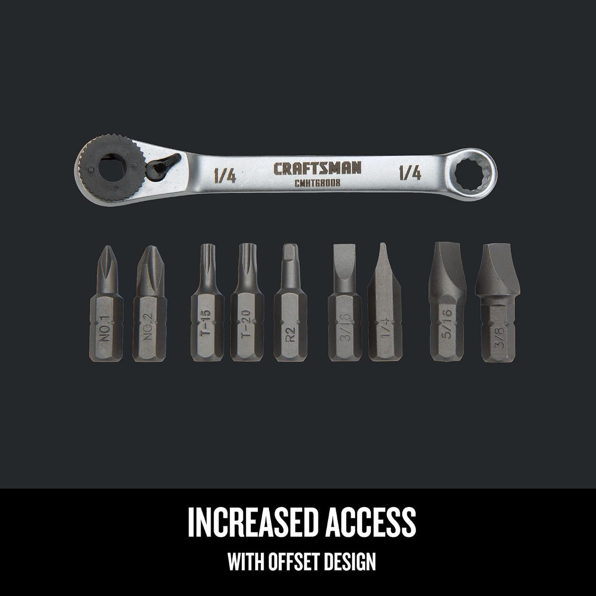 CRAFTSMAN Juego de destornilladores, trinquete, multibroca (CMHT68008)
