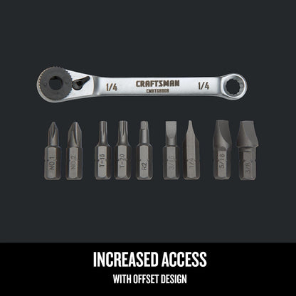 CRAFTSMAN Juego de destornilladores, trinquete, multibroca (CMHT68008)