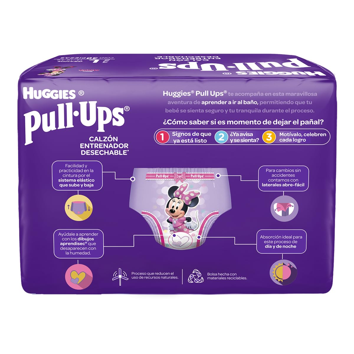 Huggies Pull-Ups Calzoncitos Entrenadores, Talla Grande Niña, Paquete con 30 Piezas, Ideal para niñas de entre 15 a 18 kg