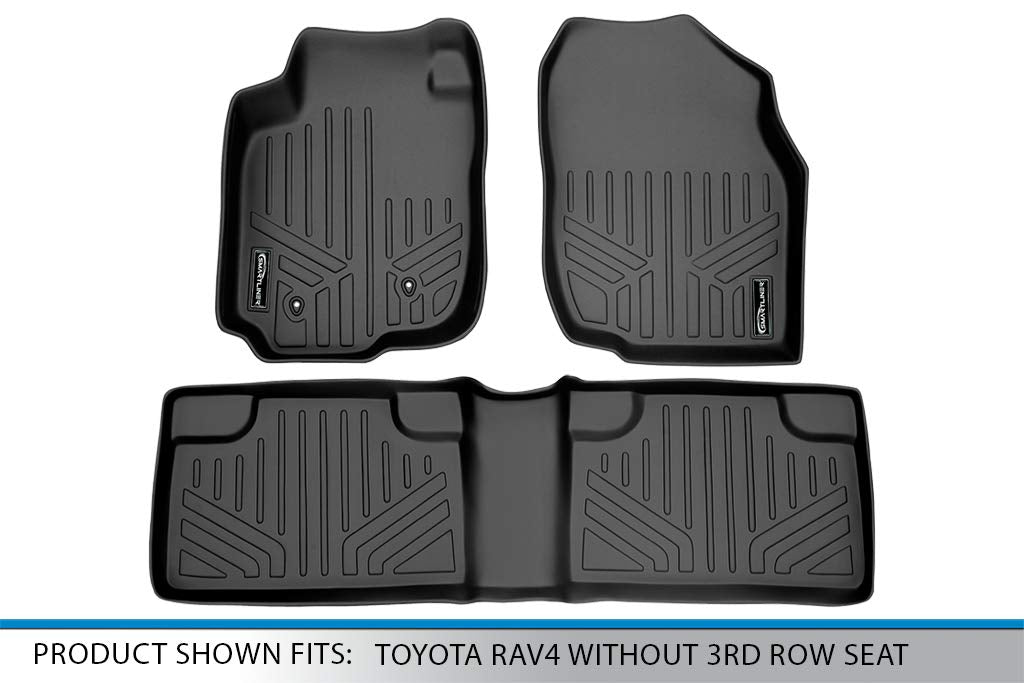 SMARTLINER - Juego de Alfombrillas de 2 Filas para Toyota RAV4 2006-2012