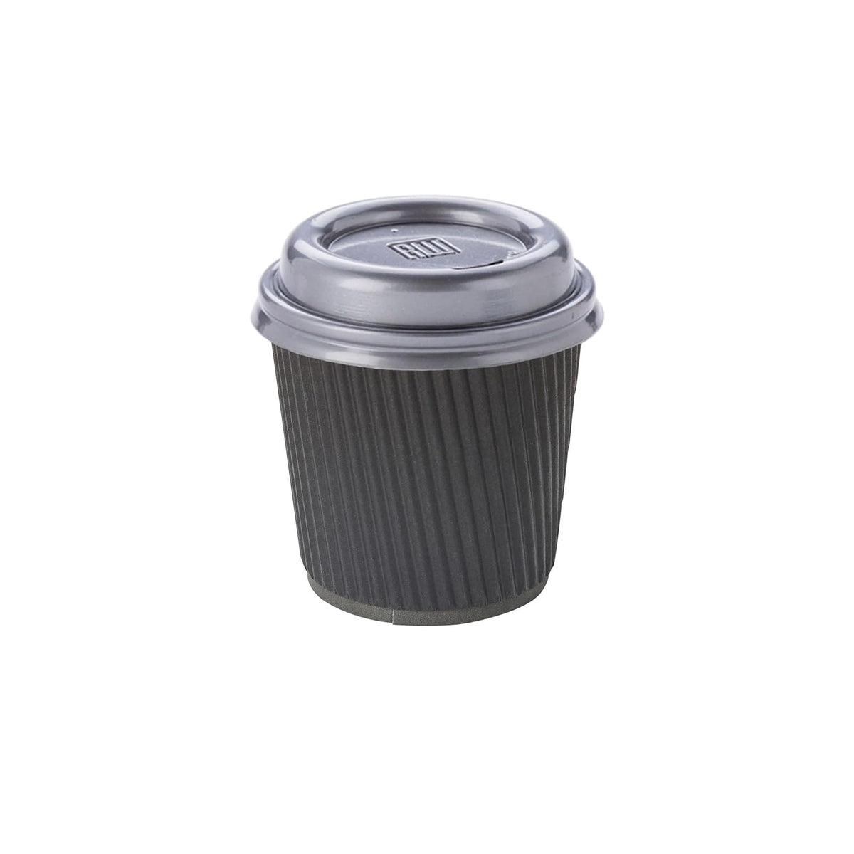 Restaurantware 25-CT Disposable Hot Beverage Cups with Ripple Wall Design, Black, 4 oz