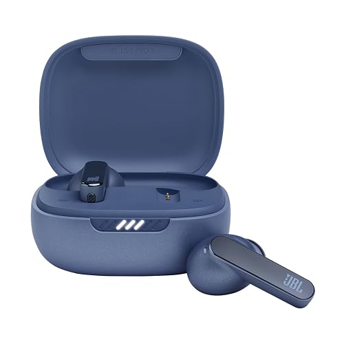 JBL Live Pro 2, NC Audífonos Inalámbricos Bluetooth, Drivers de 11mm, Reproducción 40 Horas, Resistentes al Agua y al Sudor IPX5 - Azul