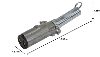Buyers Products - Conector de Remolque de Zinc Fundido a presión de 2 vías, Lado del Remolque, pasadores horizontales con Resorte, TC2002, Silver