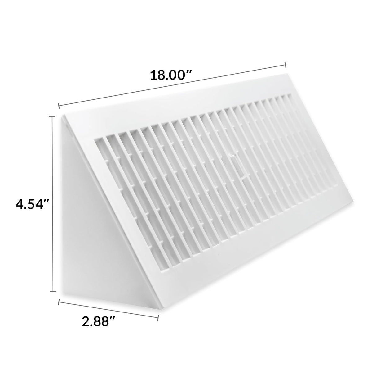 Decor Grates PL18BB-WH - Registro de placa base (plástico, 45,7 cm), color blanco