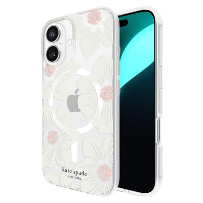 Kate Spade New York Funda para iPhone 16 Compatible con MagSafe - Hollyhock Floral