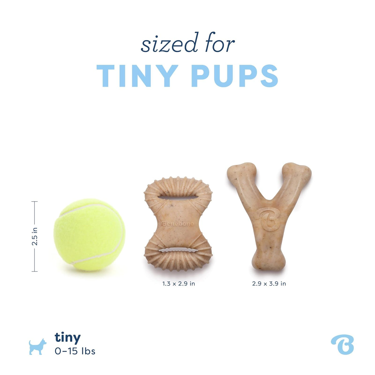 Benebone Puppy - Paquete de 2 masticables dentales para Pollo/espoleta