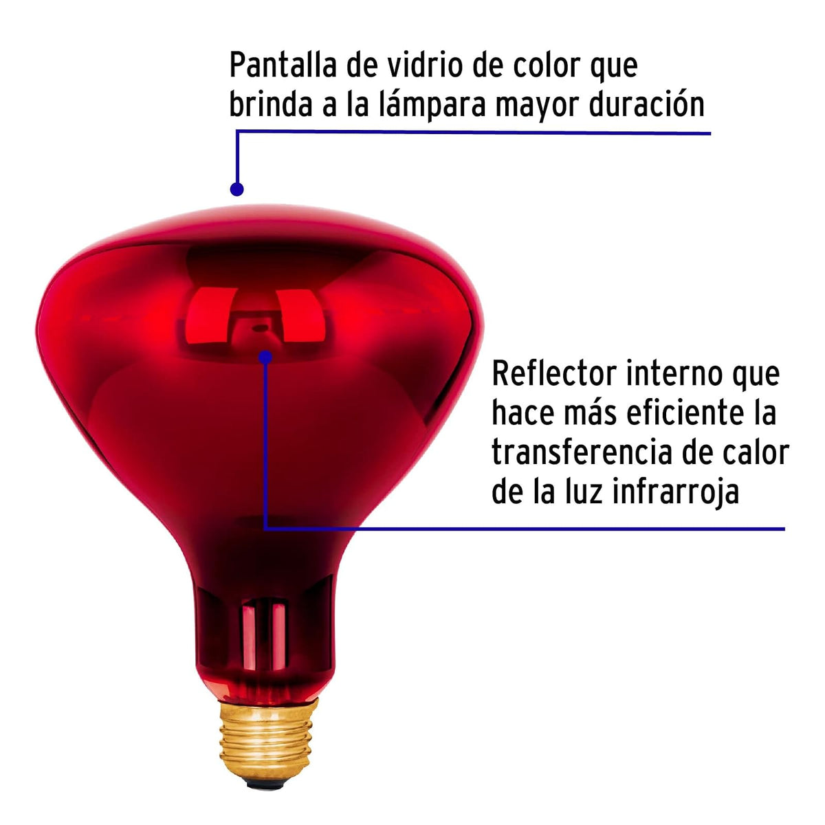 Volteck BR-40I, Lámpara BR-40 270 W tipo reflector infrarrojo terapéutico